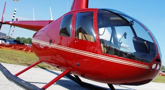 Moderní vrtulník Robinson R44