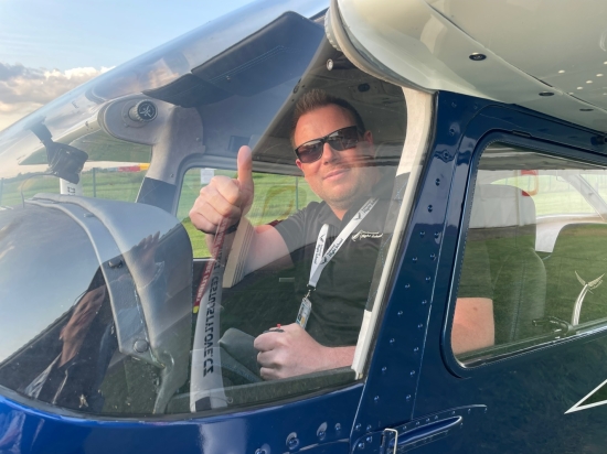 Privátní let pilotem letadla na zkoušku Brno